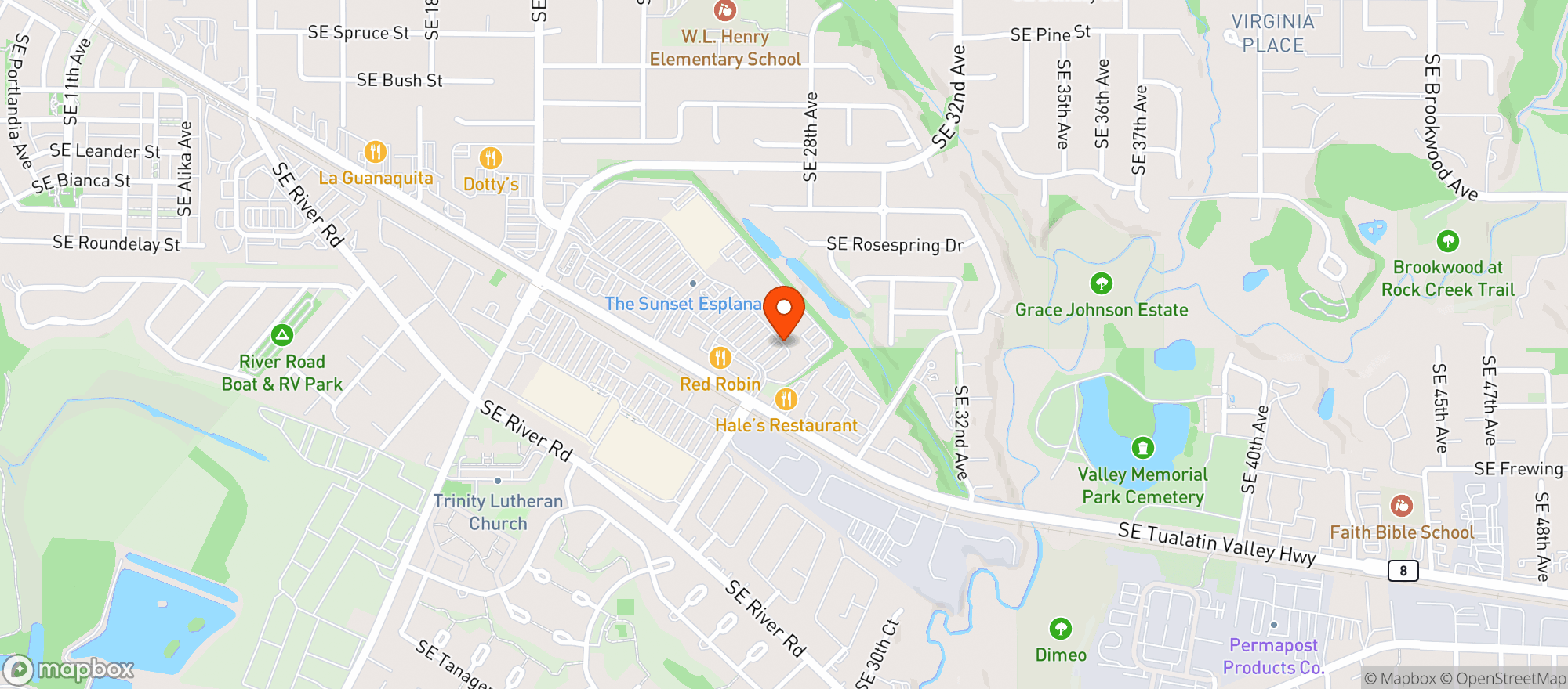 Map showing Safeway