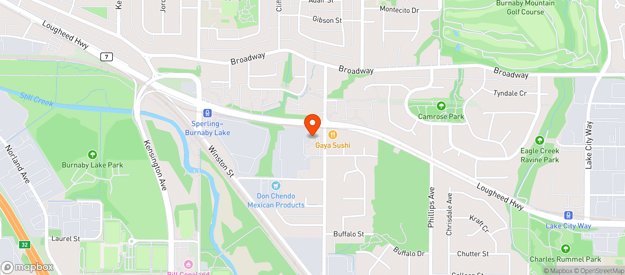Map showing Bainbridge Liquor Store
