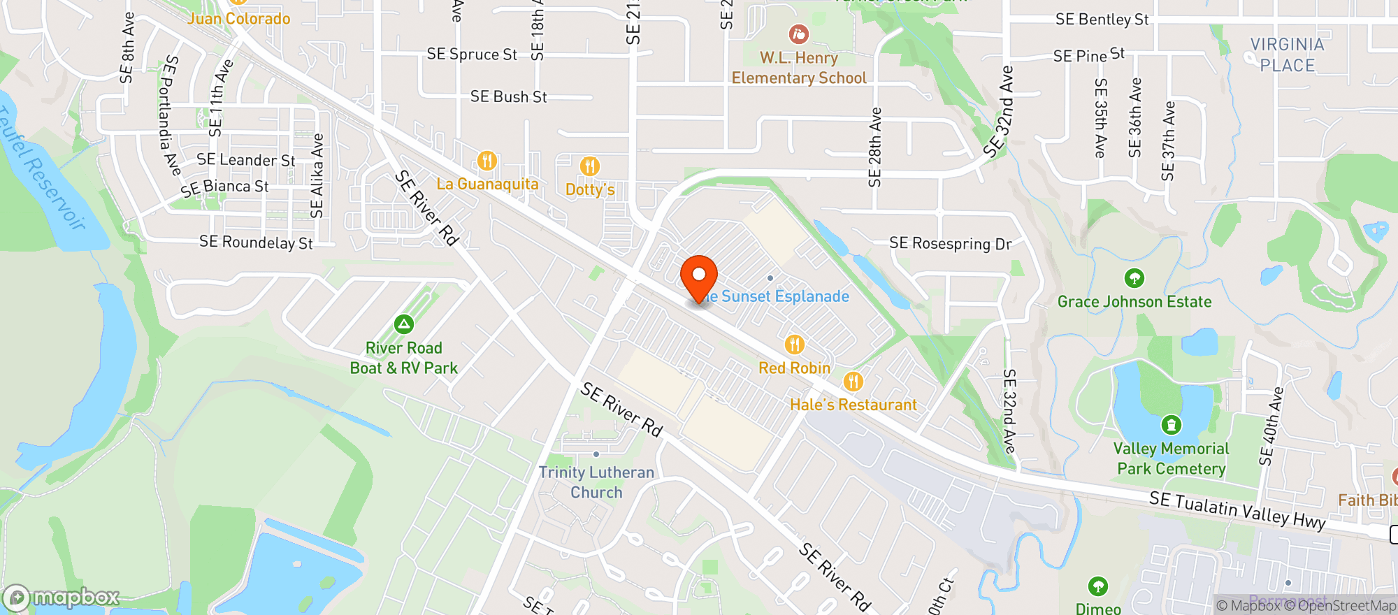 Map showing Target Store