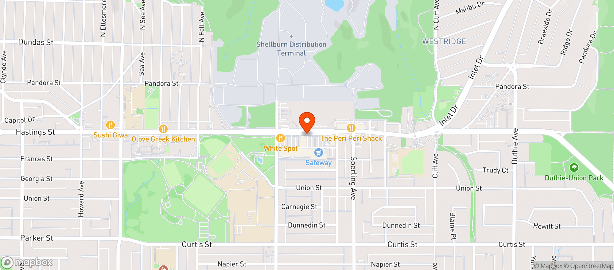 Map showing Safeway 4913
