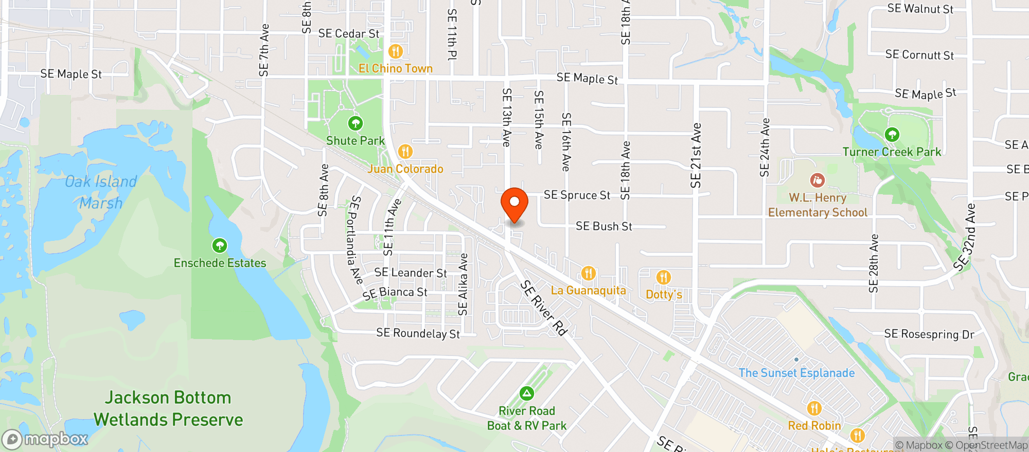 Map showing Nectar - Hillsboro