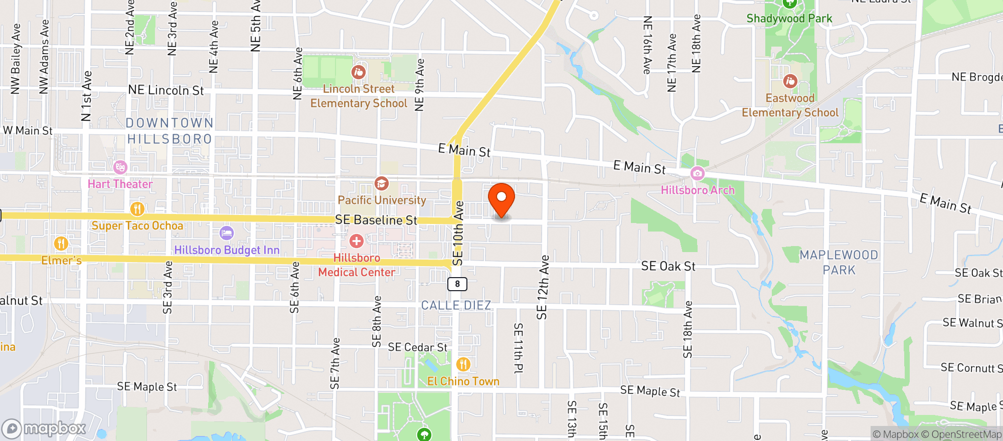 Map showing Dandys Deli