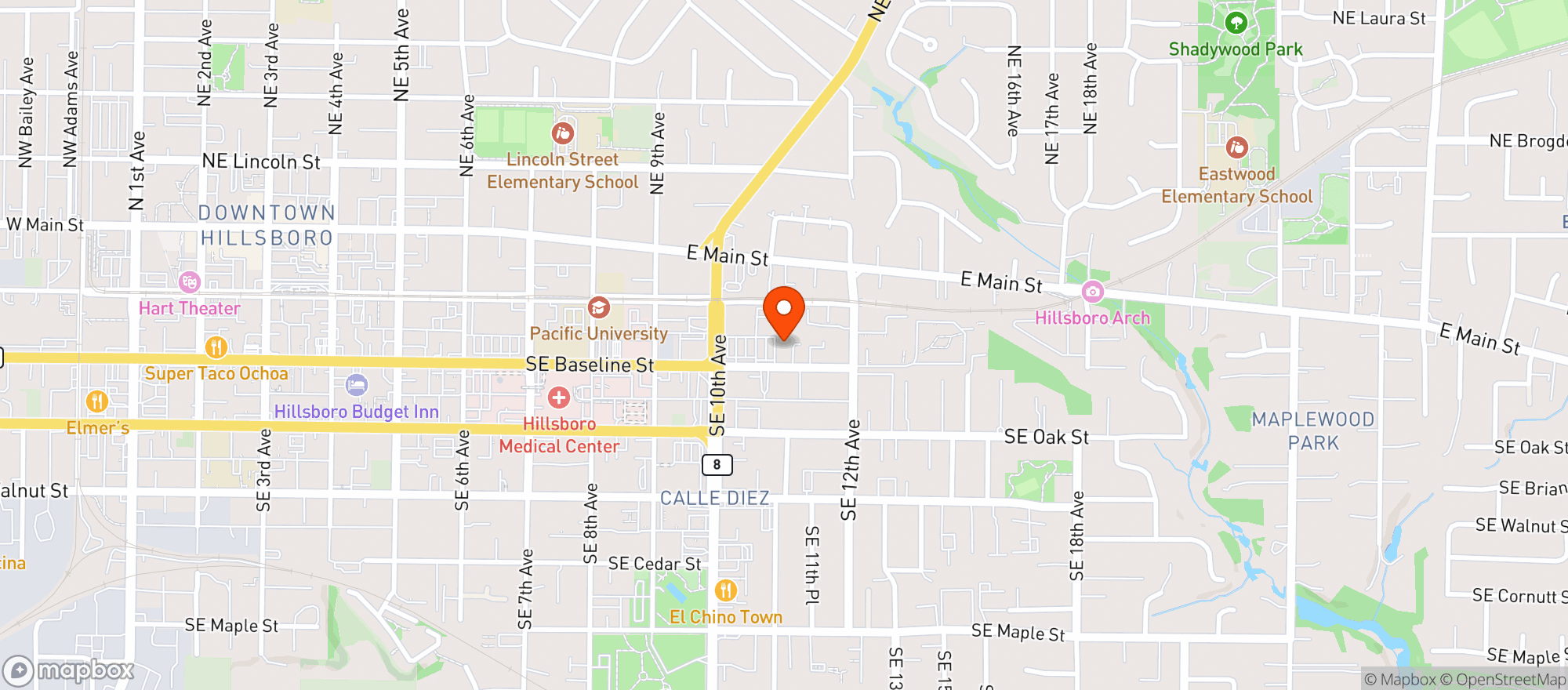 Map showing Taqueria Zams