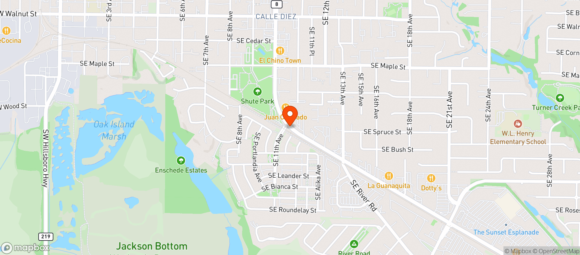 Map showing Juan Colorado