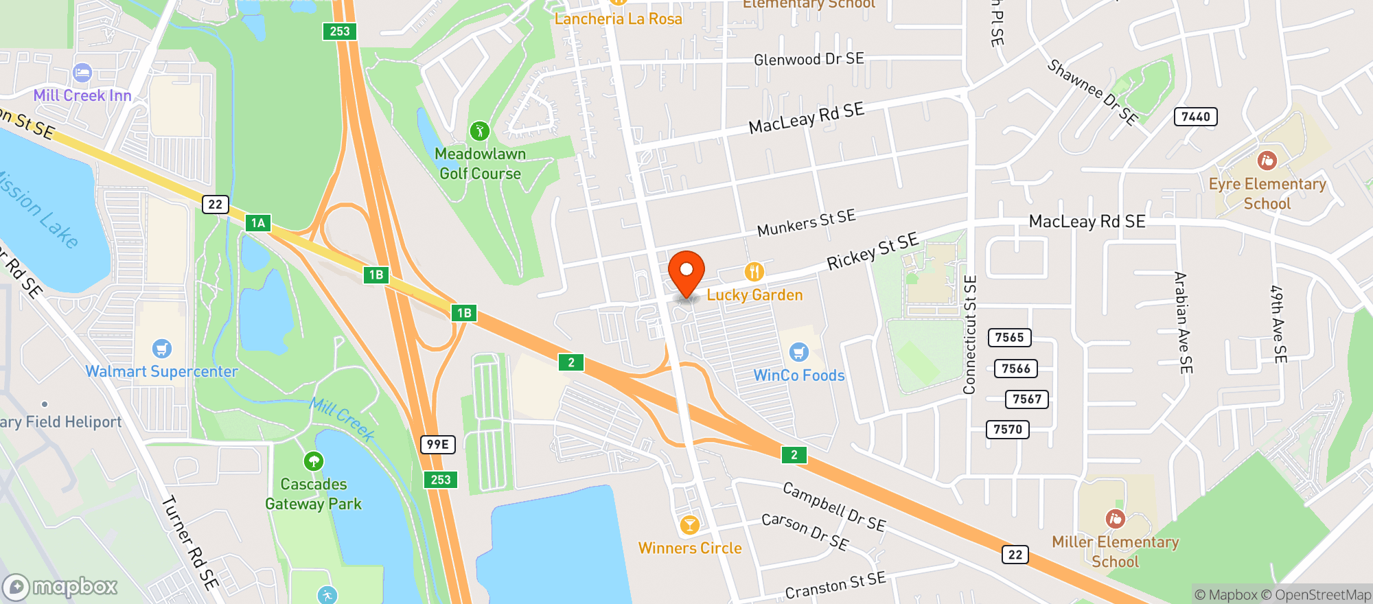 Map showing Jacksons #107 - Lancaster