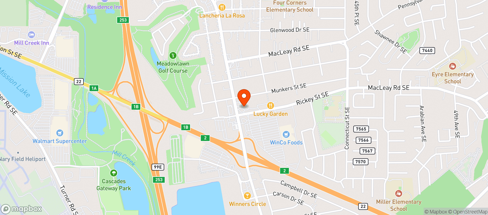 Map showing Us Market 444