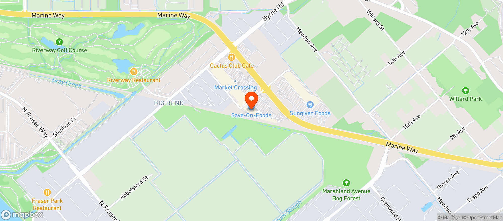 Map showing Save-On-Foods
