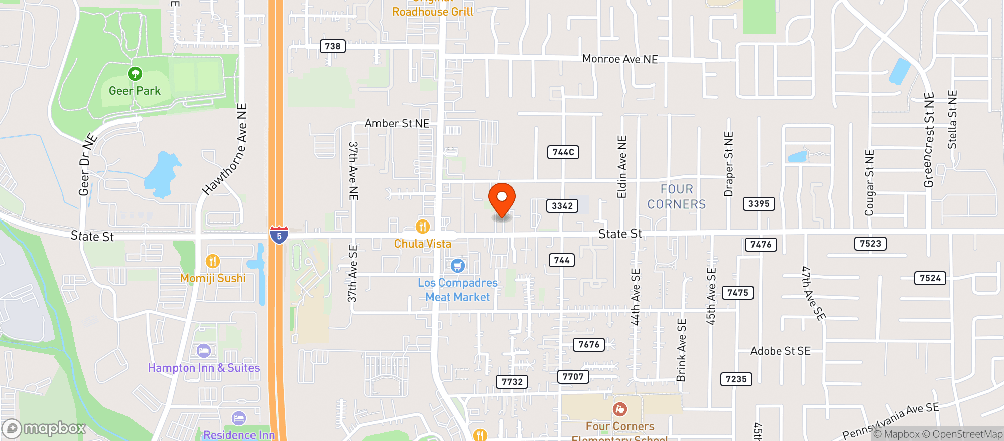 Map showing United Market 110