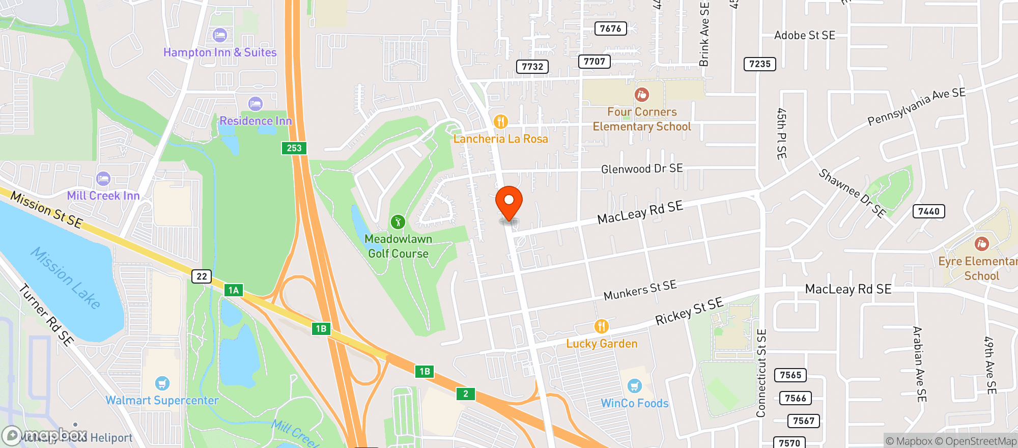 Map showing City Mart