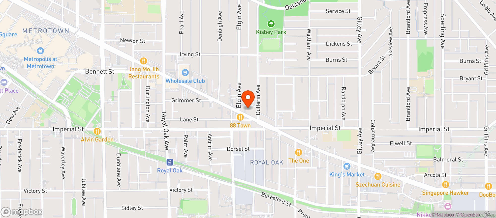 Map showing Jak's Beer Wine & Spirits