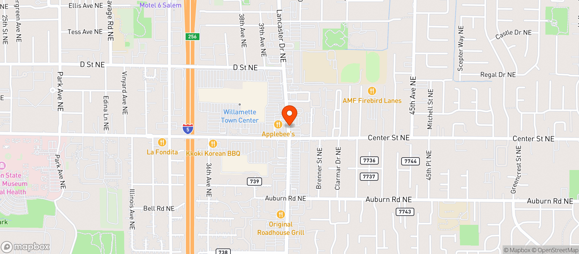 Map showing Roths Family Markets