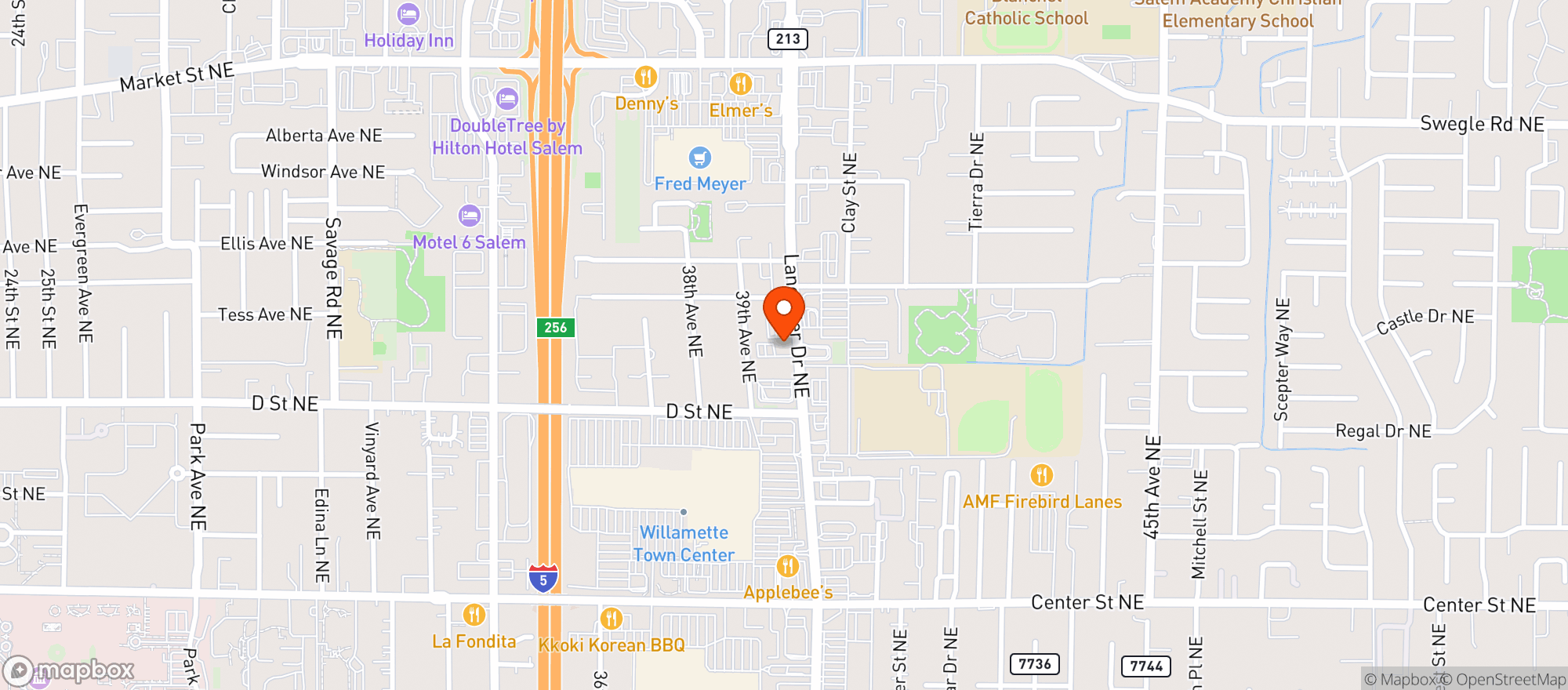Map showing Garibaldi Mexican Restaurant