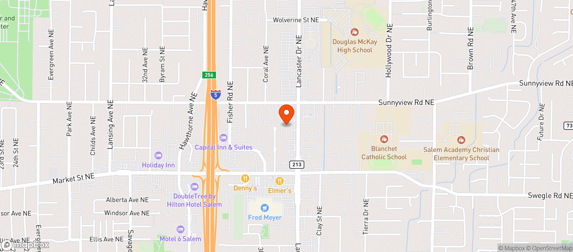 Map showing Tj's On Broadway