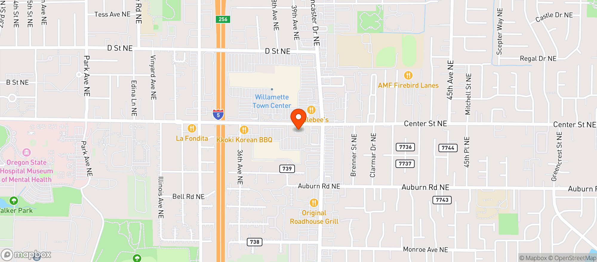 Map showing Half Court Sports Bar & Taproom