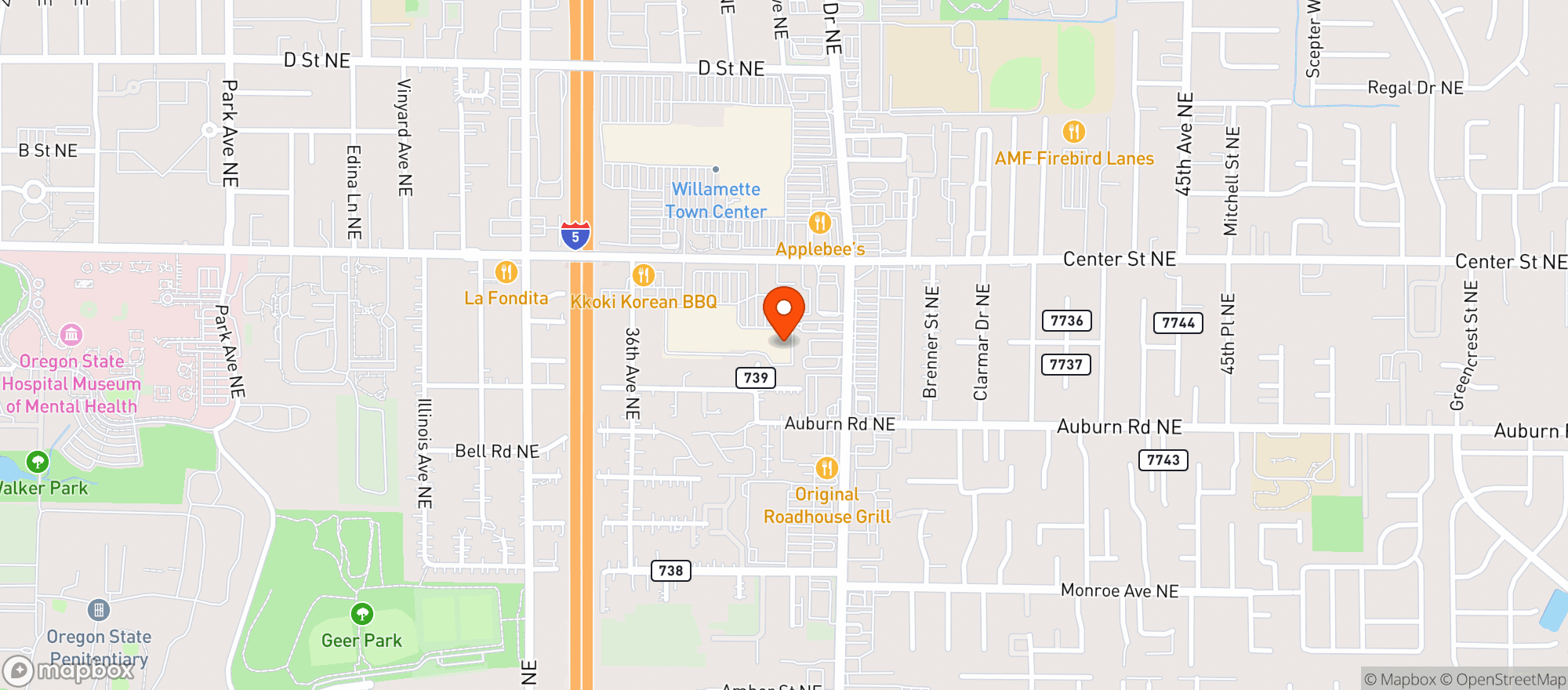 Map showing Buffalo Wild Wings Gril #3619