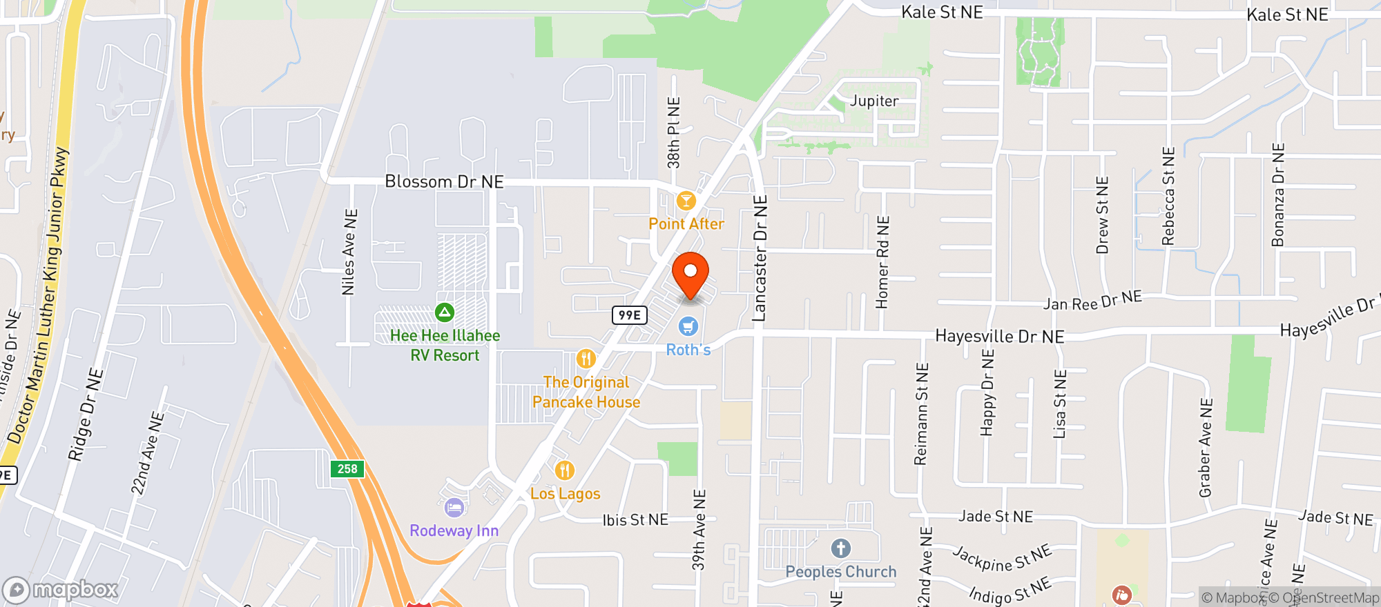 Map showing Roth's Fresh Market