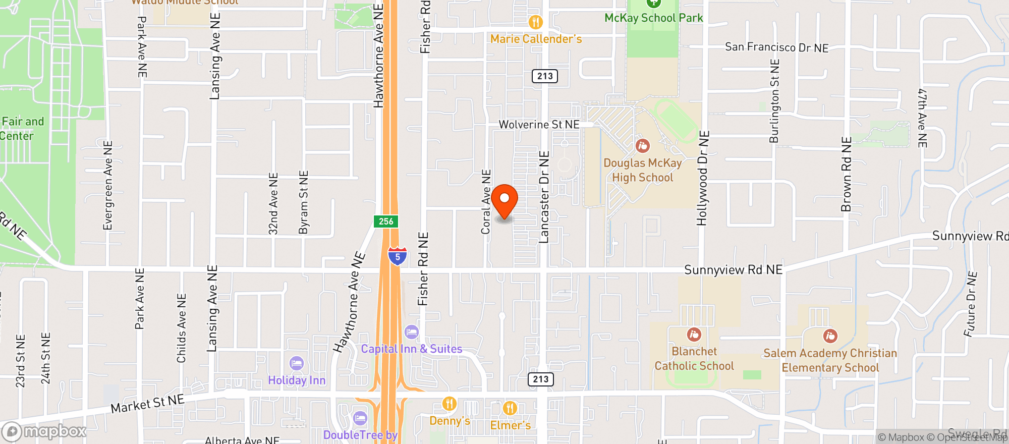 Map showing Bi Mart #633