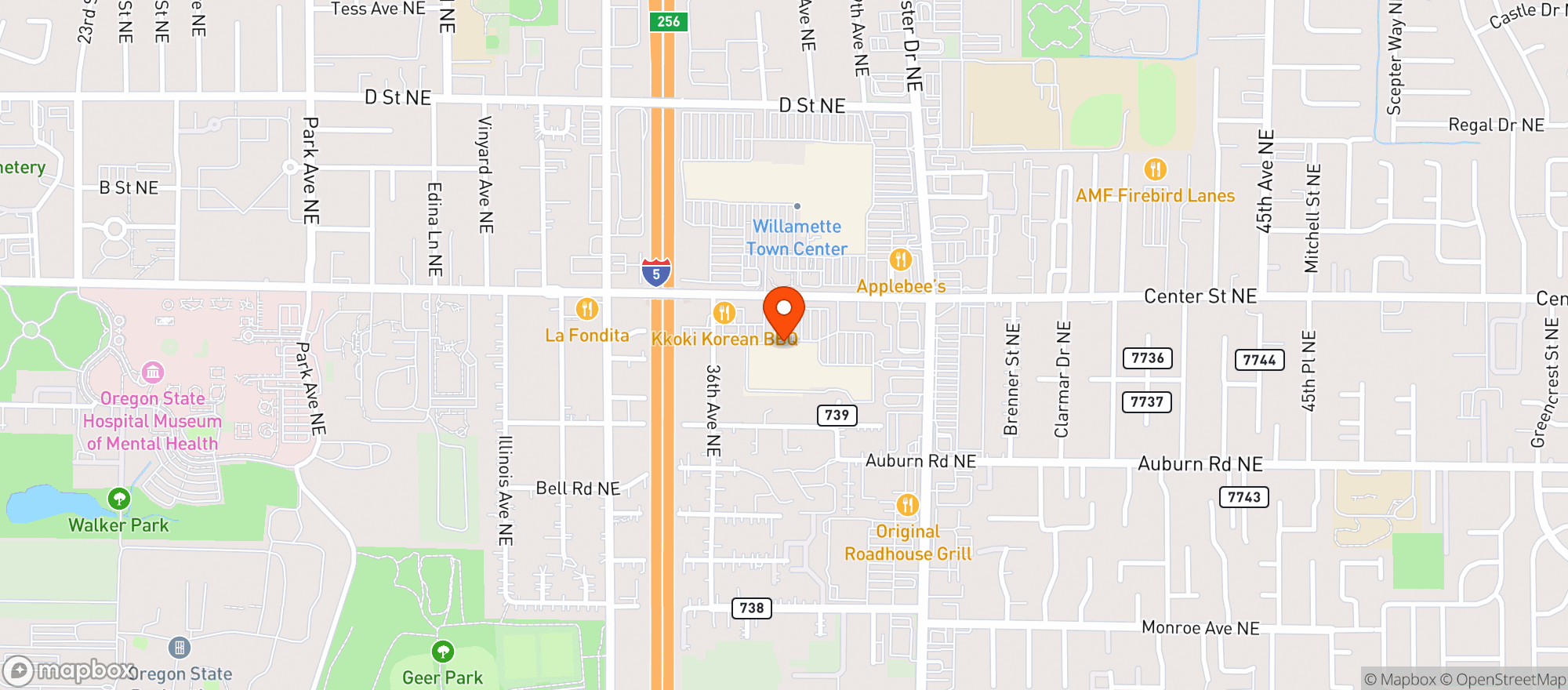 Map showing Target Store