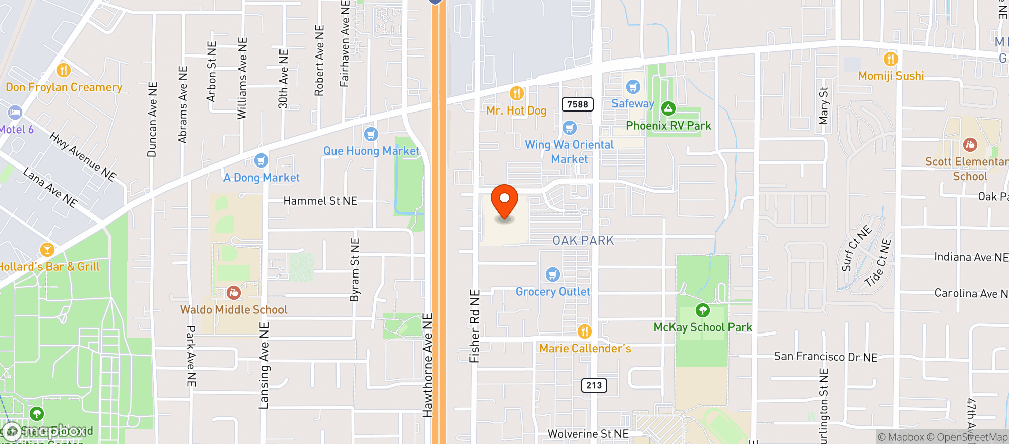 Map showing Walmart