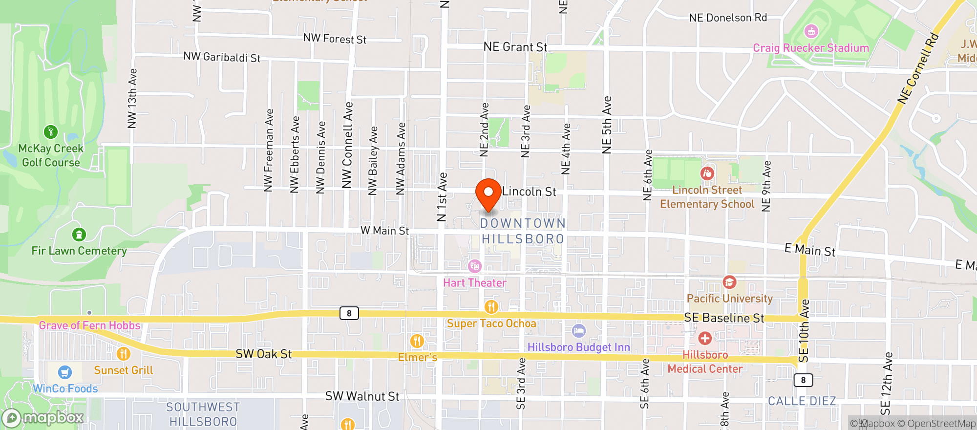 Map showing Wilson Cafe And Sports Bar