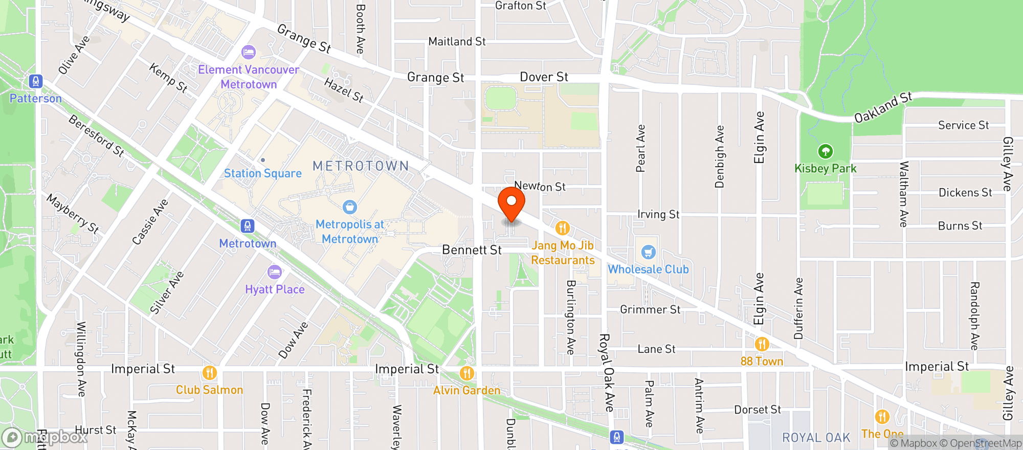 Map showing London Drugs - Kingsway Plaza