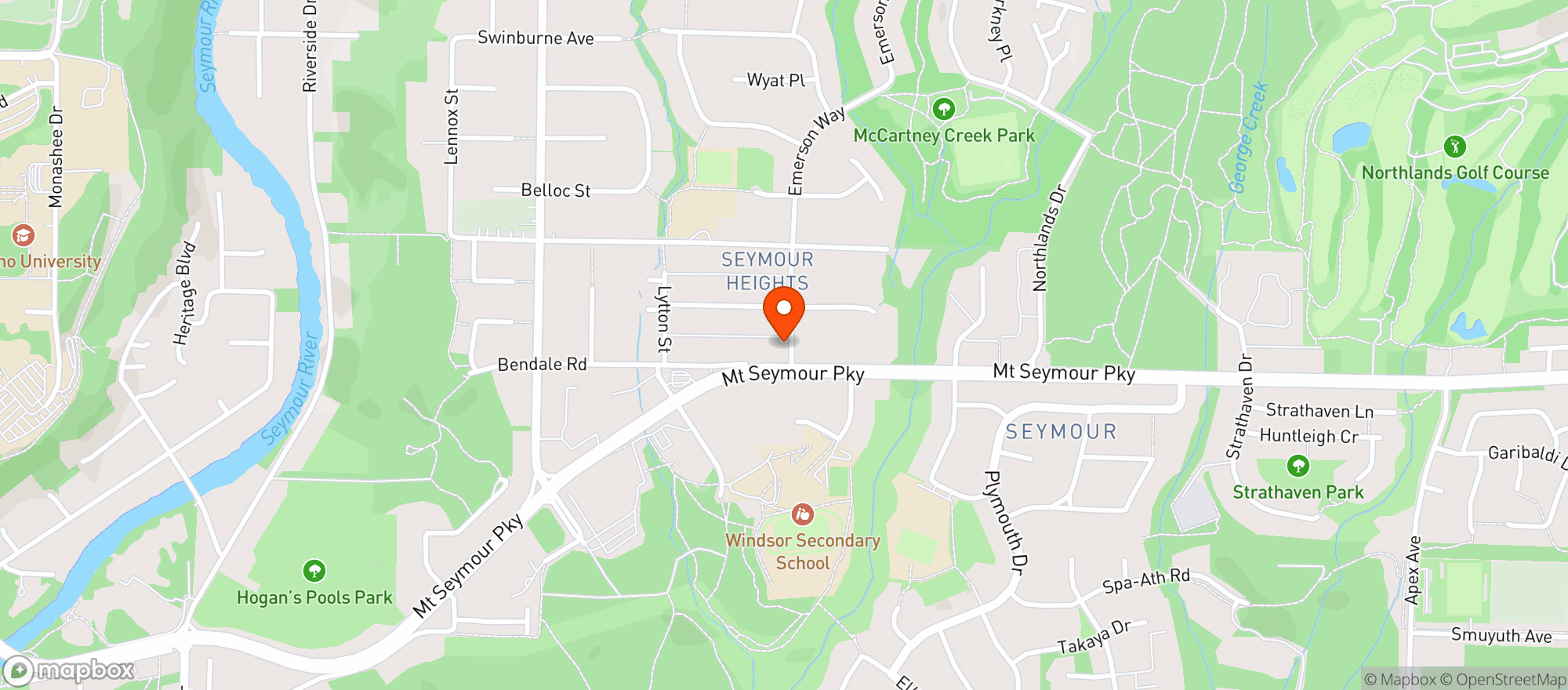Map showing United Strangers Corner Store