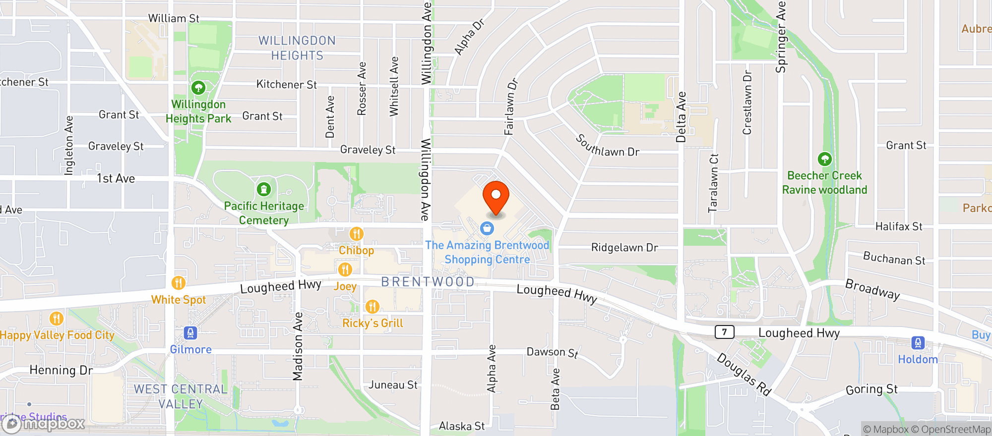 Map showing London Drugs