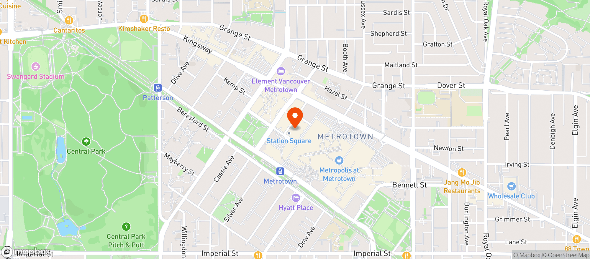 Map showing Earls Station Square