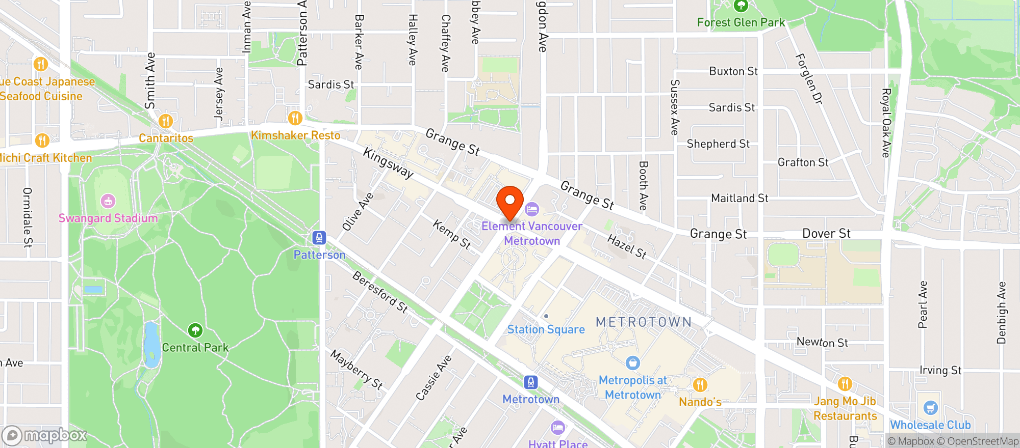 Map showing Trattoria Italian Kitchen