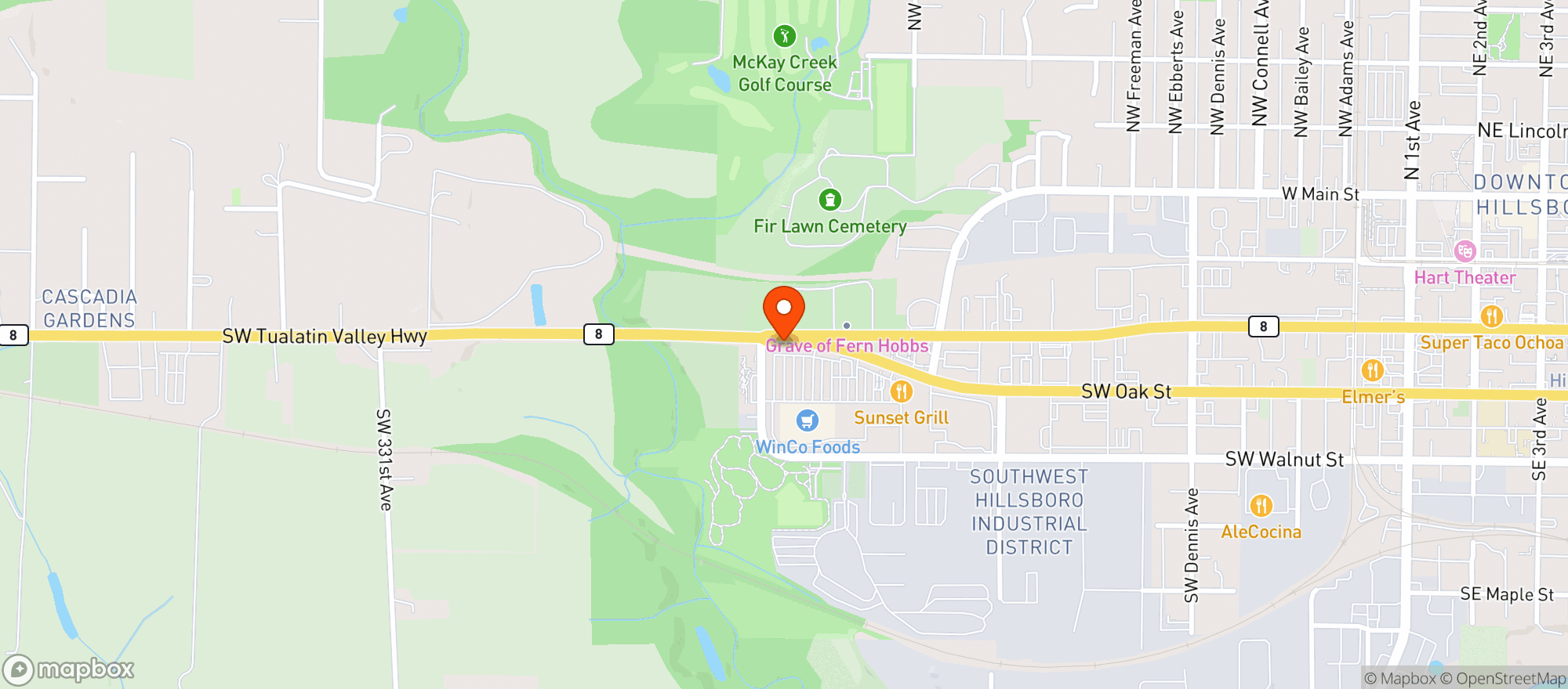 Map showing Winco Foods