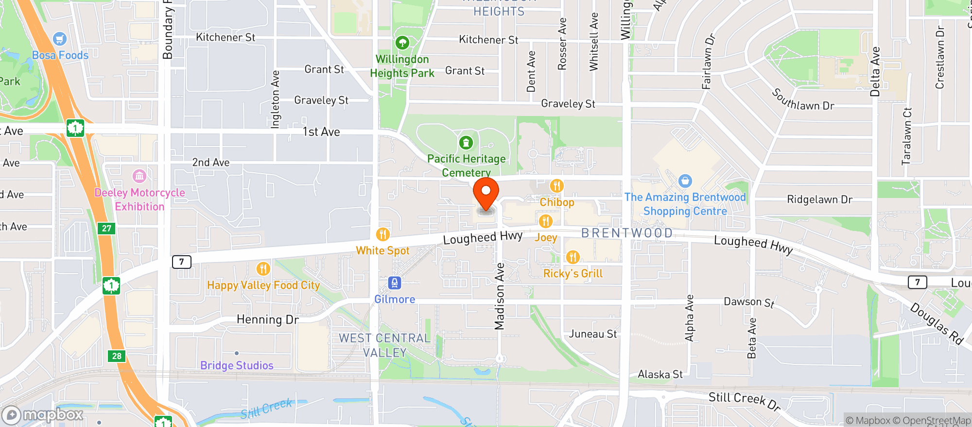 Map showing Staples