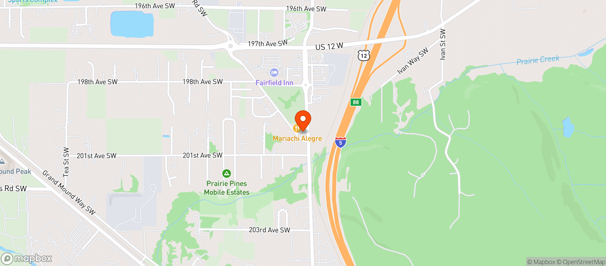Map showing Grand Mound Liquor