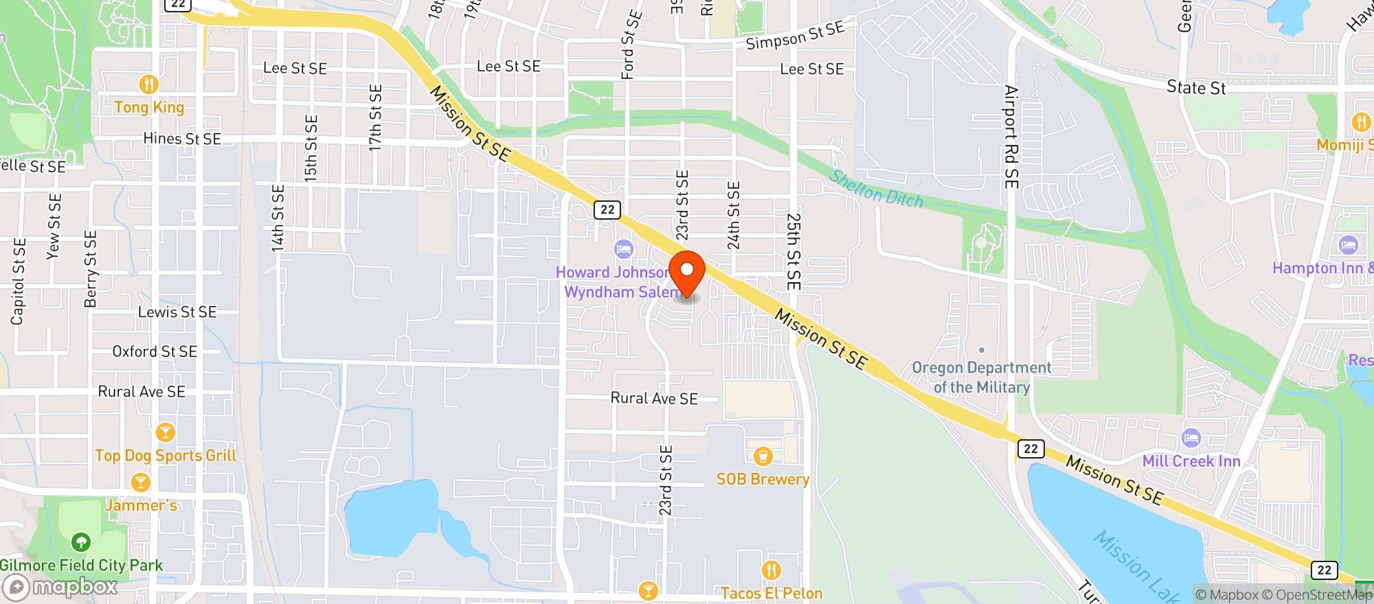 Map showing Sparkys Taphouse & Brew