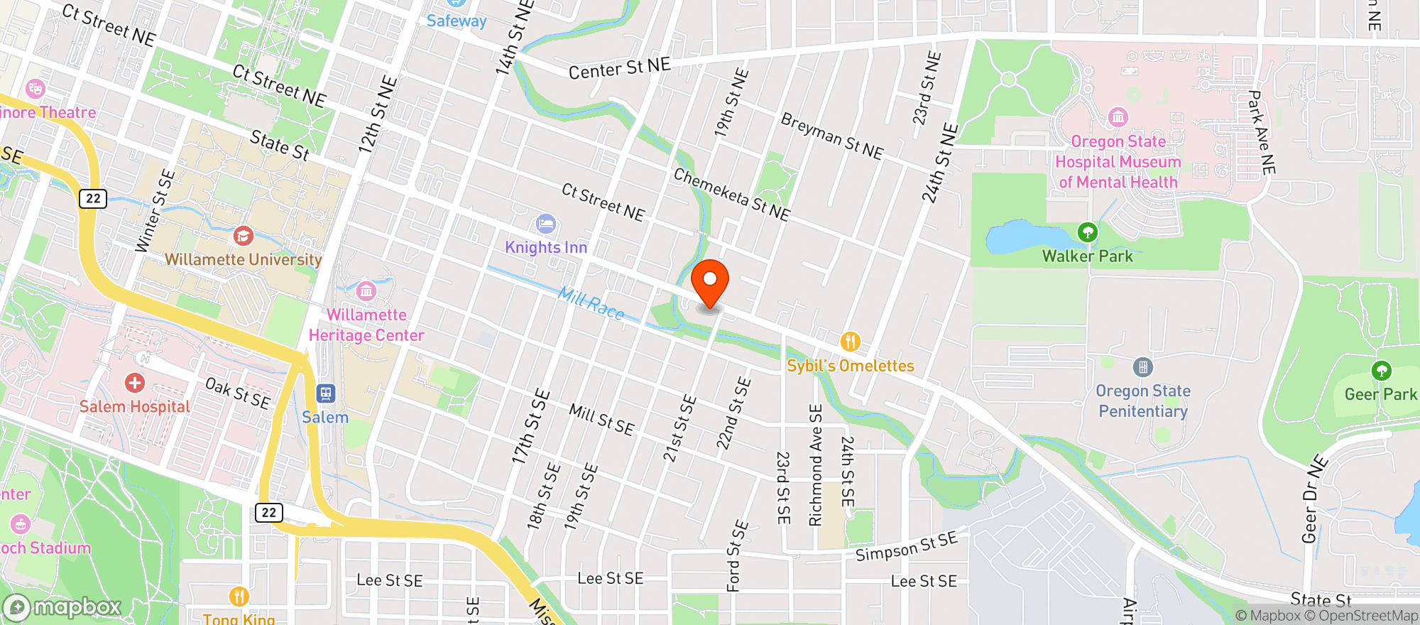 Map showing OREGON MARKET