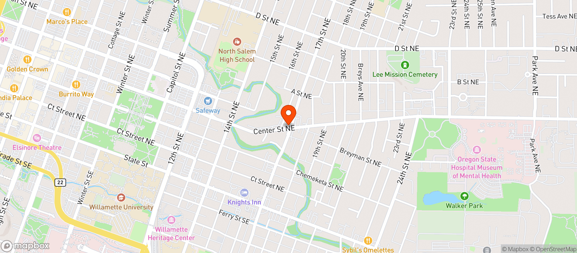 Map showing Green Cross Cannabis Emporium - Center