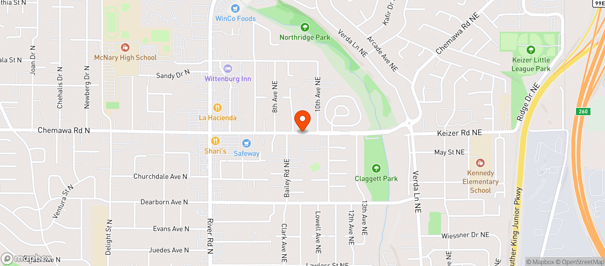 Map showing Safeway