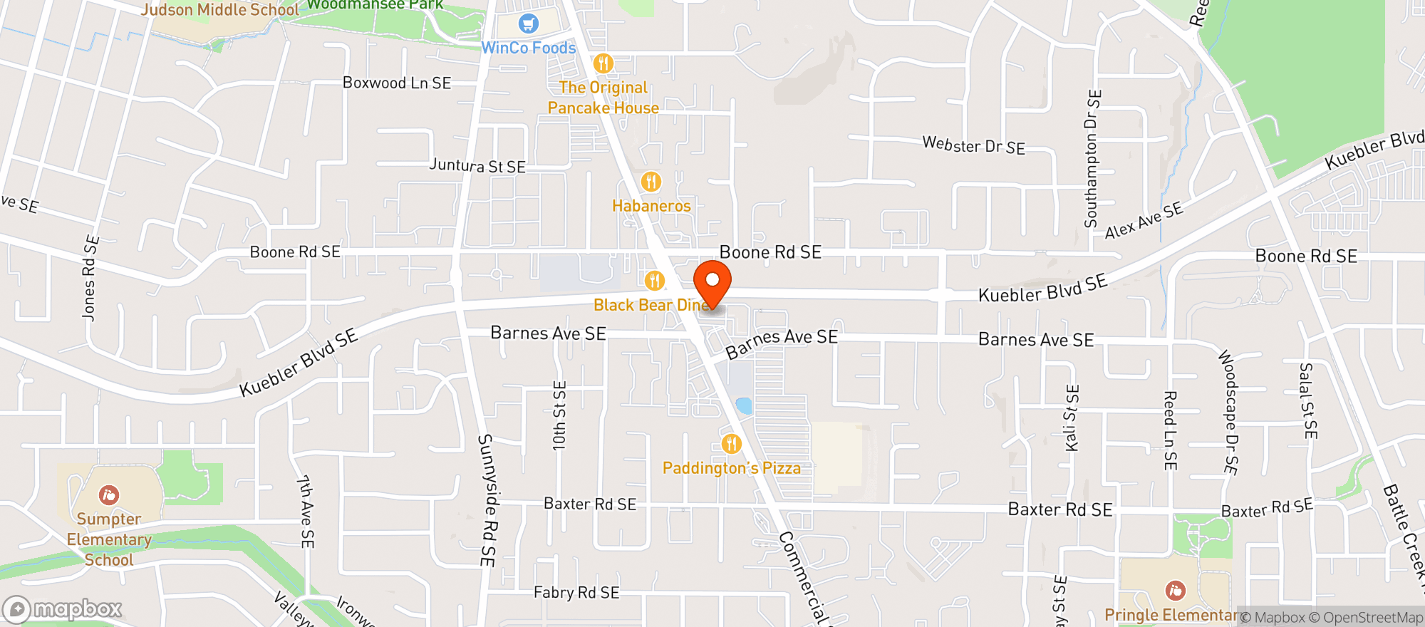 Map showing Applebees Neighborhood Grill & Bar