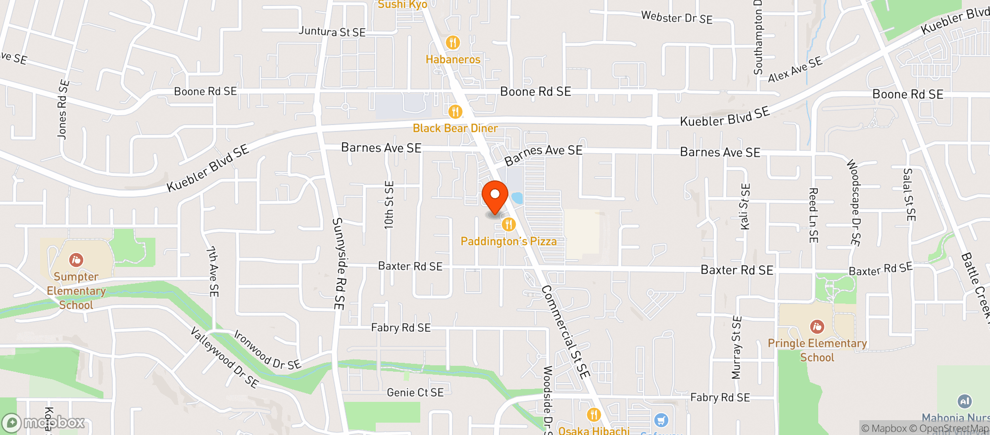 Map showing Black Jack