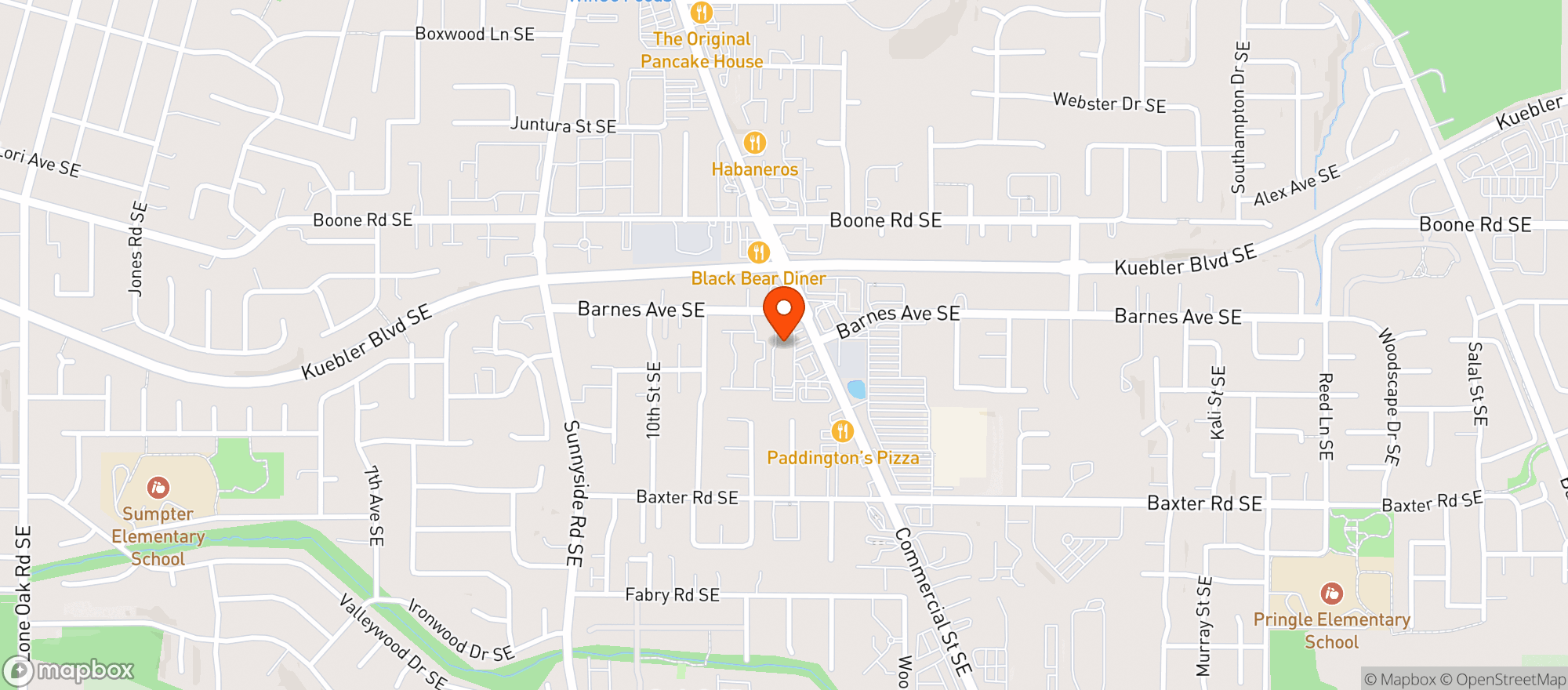 Map showing Pioneer Beverage