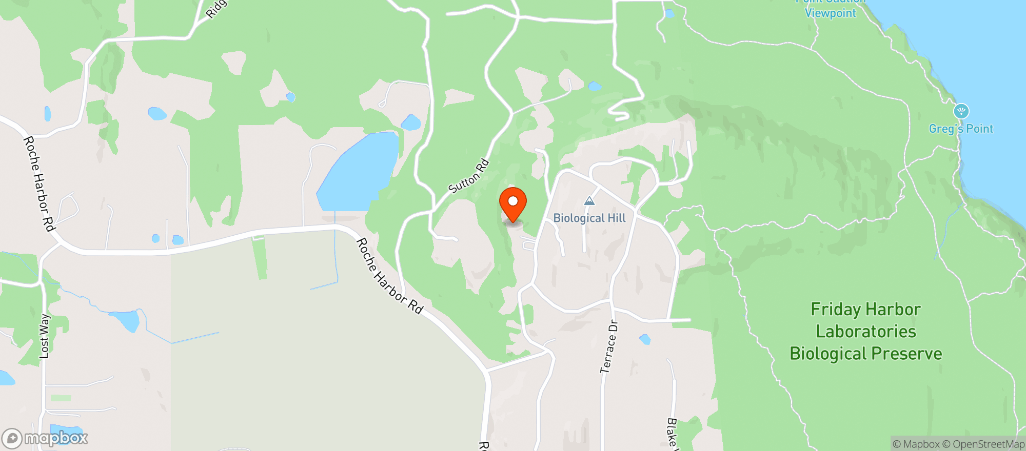 Map showing Friday Harbor Chocolates