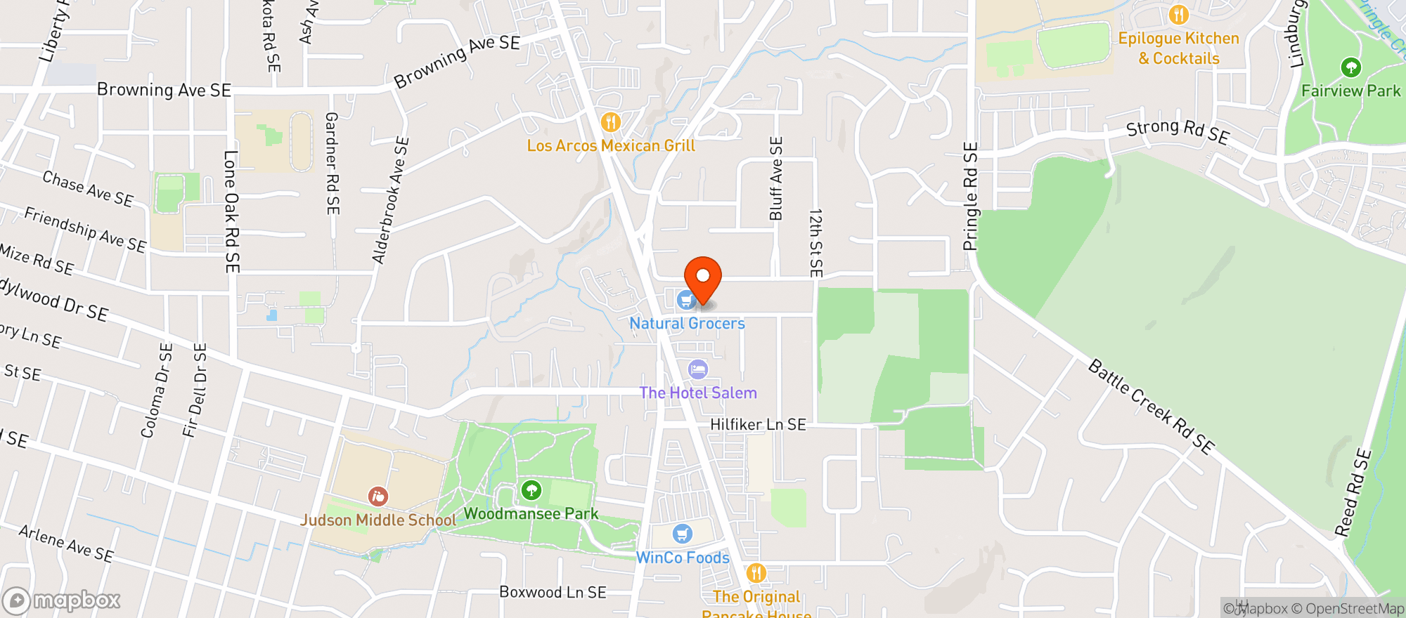 Map showing Natural Grocers by Vitamin Cottage - Natural Grocers by VC_Salem (SM) - 00530070
