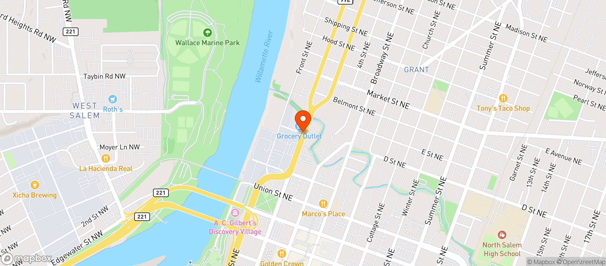 Map showing Grocery Outlet