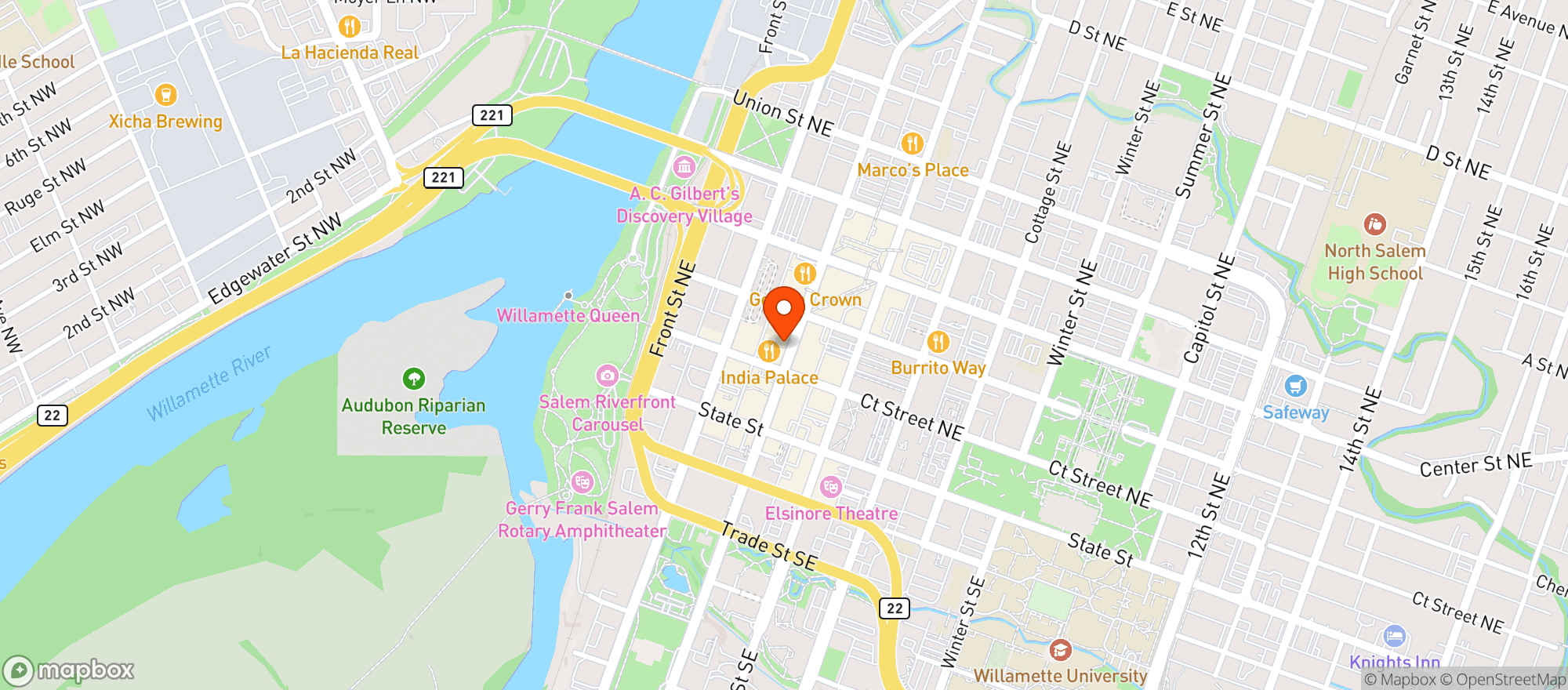 Map showing Kraftworks Taphouse