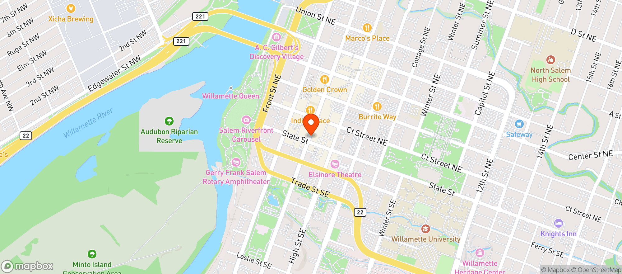 Map showing Ritters