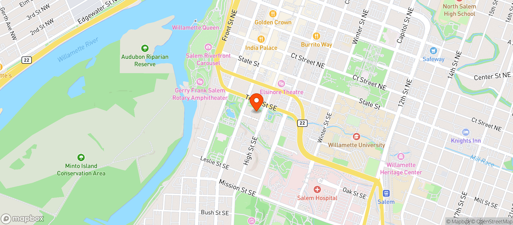 Map showing Chiras Restaurant