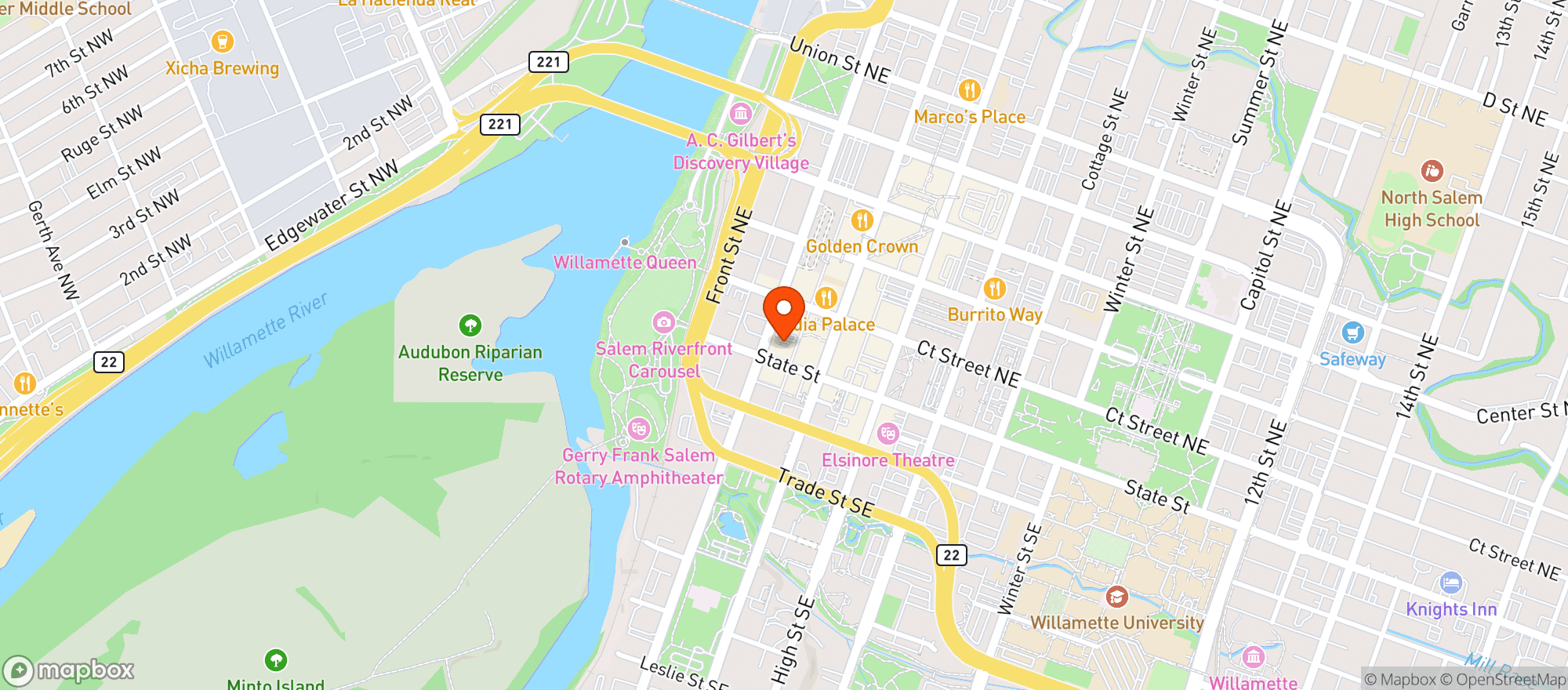 Map showing Masonry Grill