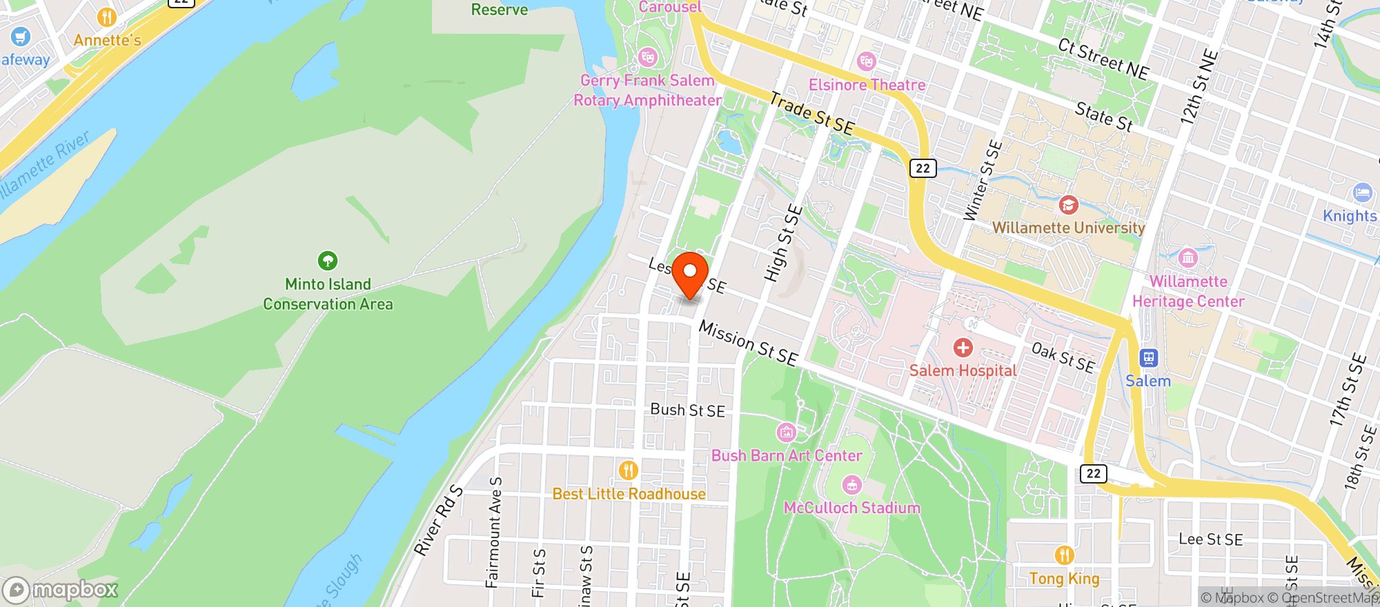 Map showing Willabys Catering & Event