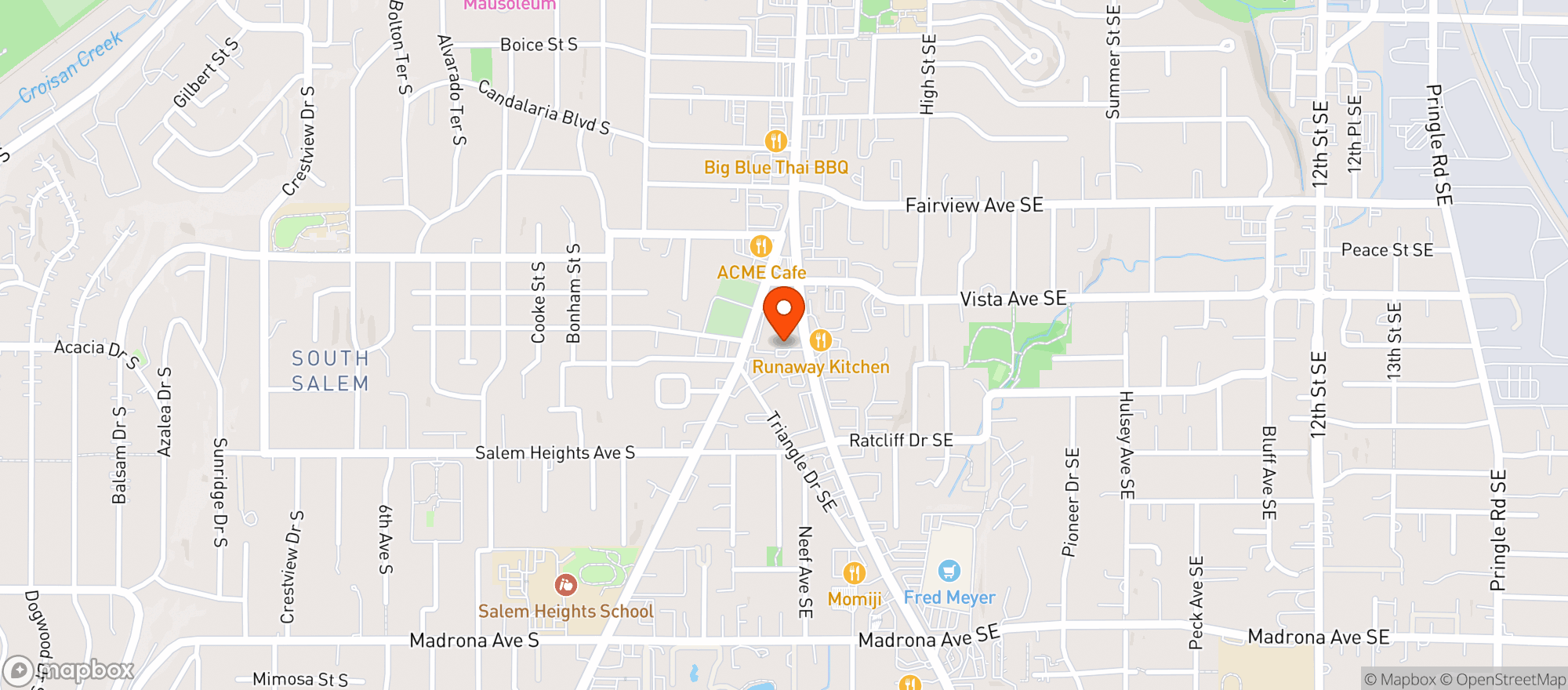 Map showing Roths Family Markets