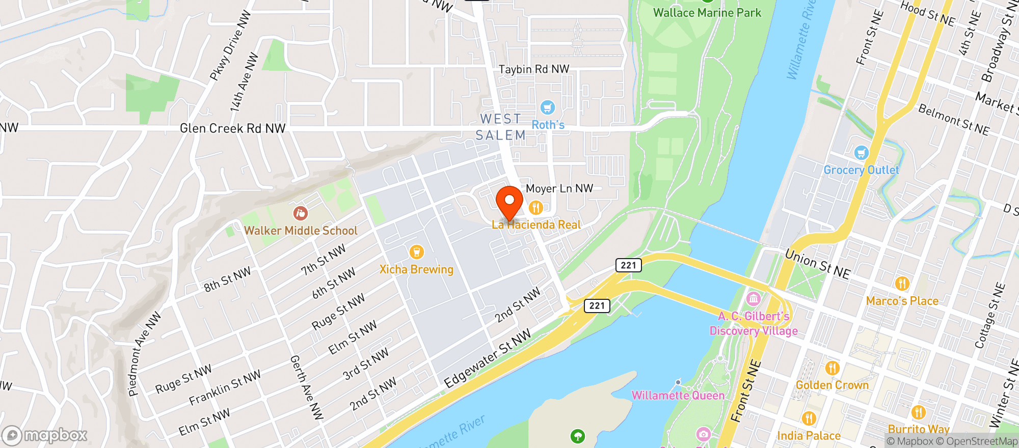 Map showing Circle K
