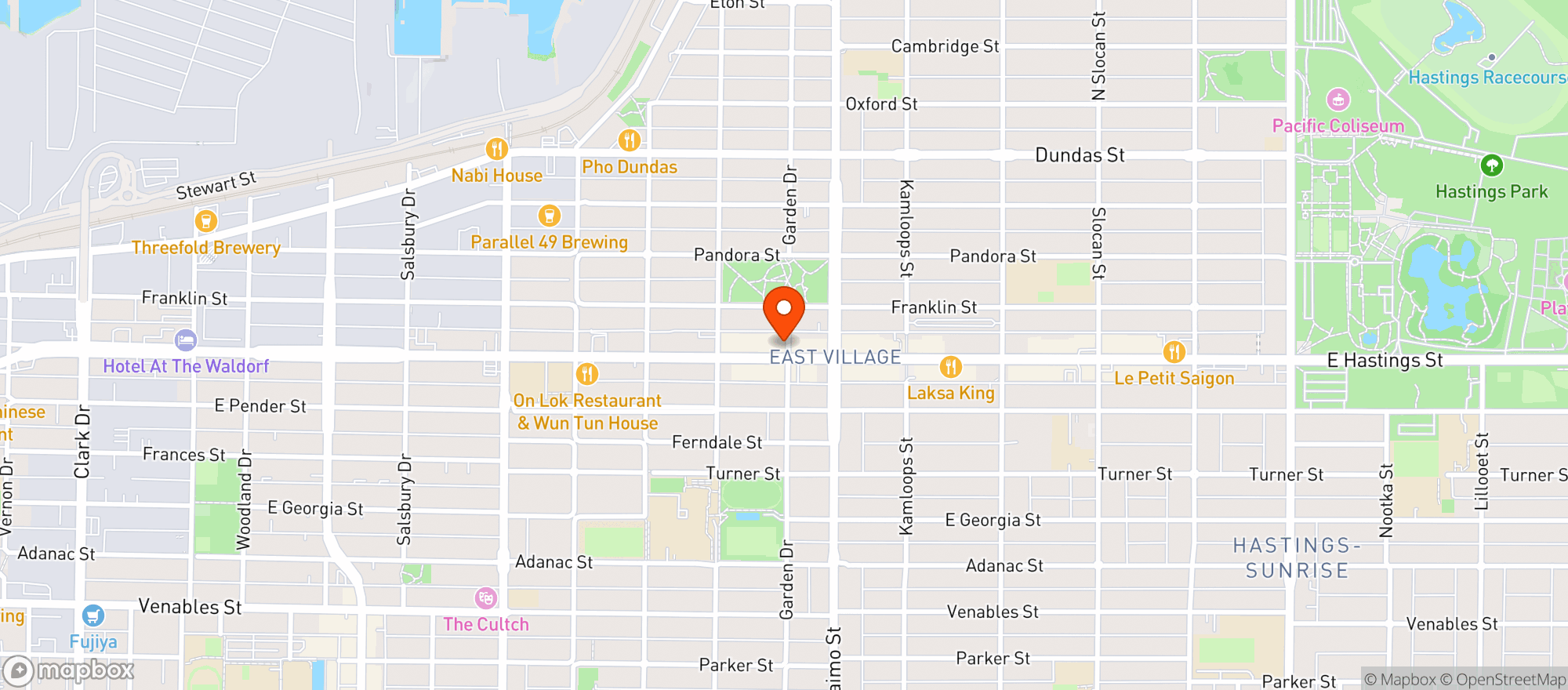 Map showing Dachi Restaurant